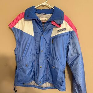 Vintage Spyder 2 in 1 Ski Jacket & Vest Size Large
